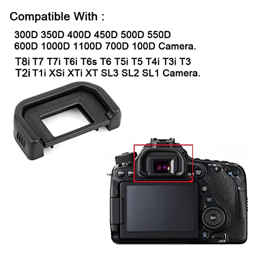 EF Eyecup Eyepiece Viewfinder Compatible for Canon T8i T7 T7i T6i T6s T6 T5i T5 T4i T3i T3 SL3 SL2 SL1 Camera (2 Pack)