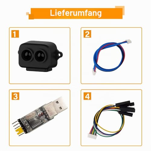 SmartFly Info TF-Luna Lidar Sensor 0.1-8m Short Distance Single Point Rangefinder Module UART/I2C Compatible with Pixhawk, Arduino and Raspberry Pi for Drone/Robot Obstacle Avoidance