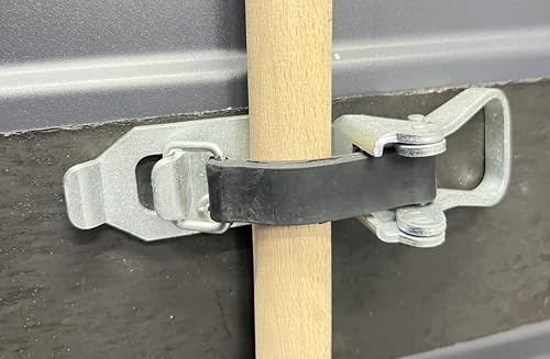Locking Bearing Shovel Holder Spade Holder Ax Holder Broom Holder Tension Lock Device Holder Garden (Galvanized Steel, 80 mm) Galvanized steel