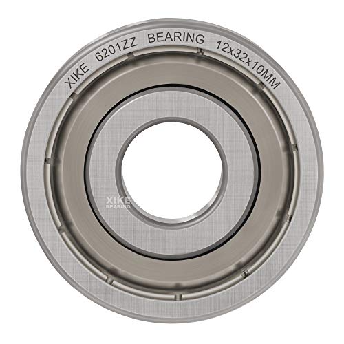 XiKe 10 Pack 6201ZZ Ball Bearings 12x32x10mm Double Shielded 6201ZZ | 12x32x10mm