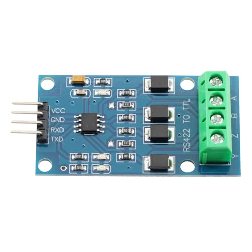RS422 Mutual Transfer TTL Bi-directional Signal Module Full Duplex 422 to Single Chip with Protection Circuit Status Indicator MAX490 to TTL Modules (Pack of 2)