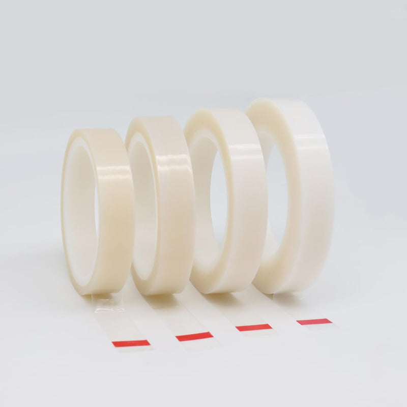White Translucent PTFE Film Tape Adhesive PTFE Tape Sheets Pressure Sensitive Tape with Single Side Silicone Adhesive, 36 Yards(1 roll) (0.08mmT*13mmW*36Yards) 0.08mmT*13mmW*36Yards
