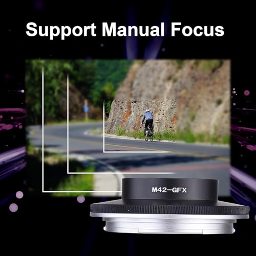Lens Mount Adapter for M42 SLR Lenses to for Fuji GFX Series Lens Converter, Cameras Manual Focus Converter Control Ring