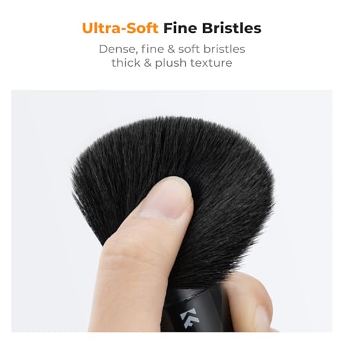 K&F CONCEPT 6-in-1 Keyboard Cleaning Brush Kit for Camera, Lens, PC,Black Black
