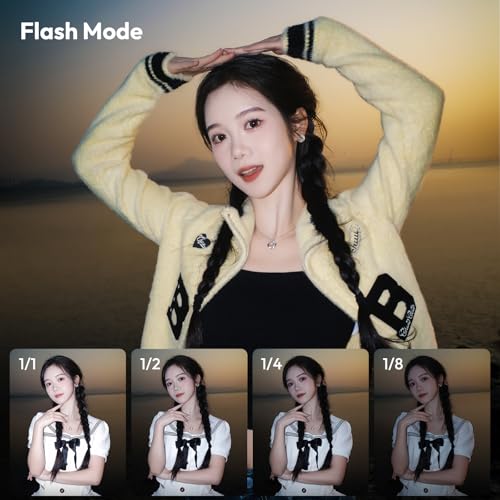 ULANZI SL02 Camera Flash with Video Light, GN8 6500K Mini Flash Speedlite SL02-Mini Flash with Light