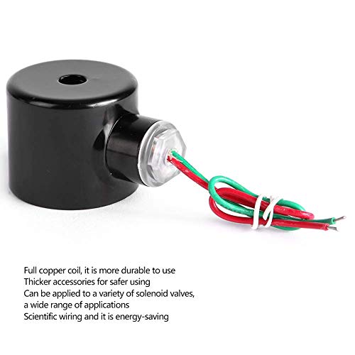 Solenoid Valve Coil AC 220V Normally Closed Copper Coil Internal Thread Direct Motion Accessories Black 2W Industrial Valve