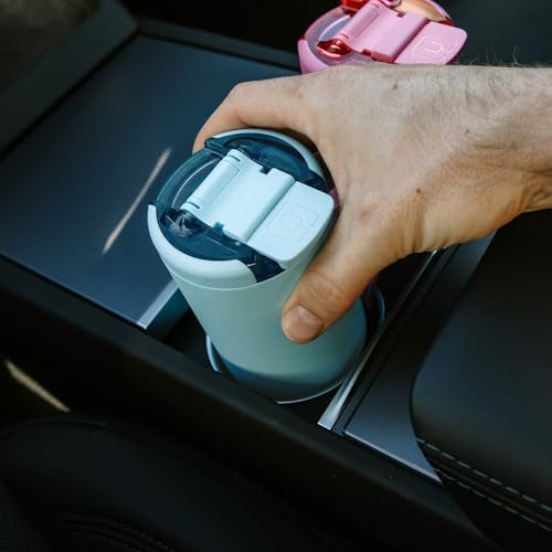 BrüMate Strova 18oz 100% Leakproof Insulated Coffee Mug | Ceramic-Lined Interior | Built-In Silicone Sleeve for Travel | Locking Flip Lid (Dark Aura) Dark Aura