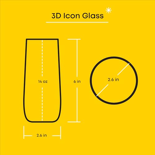 Tall Drinking Glasses with 3D Hello Kitty & Mimmy Icons (Set of 2) by JoyJolt Tall Glasses