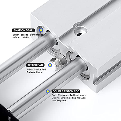 TAILONZ TN20-75 Double-Rod Air Cylinder 20mm Bore 75mm Stroke