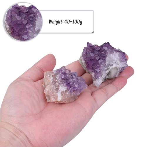 Natural Amethyst Crystal Geode Raw Amethyst Crystal Cluster 0.09-0.22 lb(40-100g)