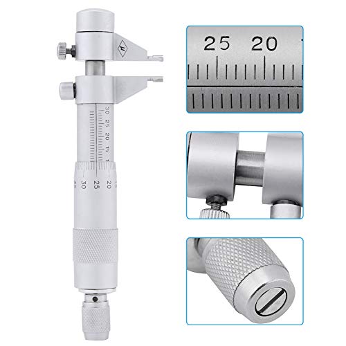 5-30 mm Range Internal Micrometer, Stainless Steel 0.01 mm Precision Hole Bore Inner Diameter Pressure Gauge Industrial Measuring Tools