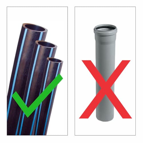 Plastic Pipe Chamfer Tool - Pipe Deburring Tool for 20, 25, 32, 40, 50 and 63 mm Plastic Pipes - High Performance Pipe Cutter - PVC Pipe Cutter and 2 Spare Blades