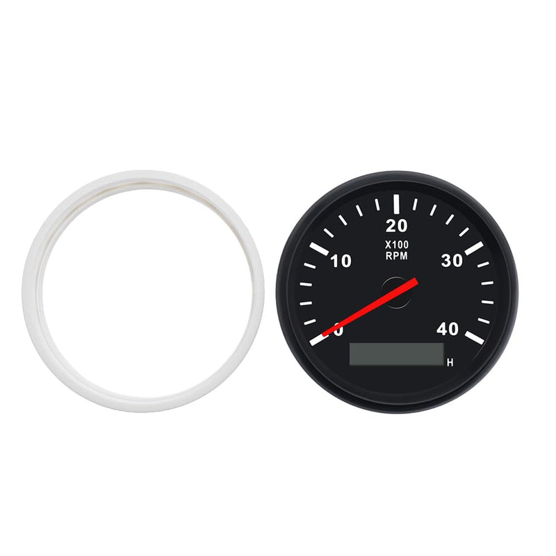 [Australia - AusPower] - Geloo 85 mm Boat Speedometer Gauge 4000 RPM Speedometer Meter Waterproof for Car Truck Boat Diesel Engine 0-4000 RPM Marine RPM Speedometer Outboard Motor 9-32V 