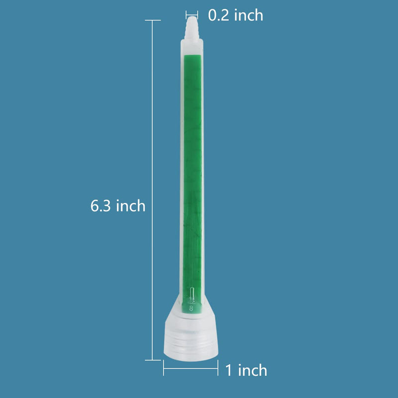 [Australia - AusPower] - Epoxy Mixing Nozzle Static Mixing Nozzle Adhesive Cartridges Tip Mixer Nozzles (1:1/1:2ratio) 24 Element,10Pieces Middle 