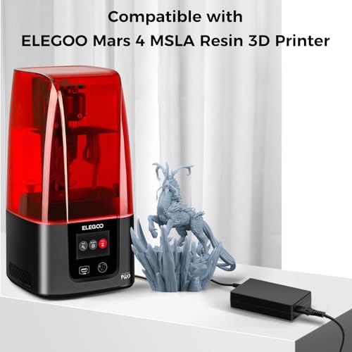 KFD 24V Power Supply Adapter for ELEGOO Mars 4/Mars 3 Pro MSLA Resin 3D Printer 9K LCD, Mars 4 Max/Ultra MSLA 6K ORTUR Laser Master 2 S2 LU2-10A Laser Engraver Laser Charger Cable UK Plug PSU