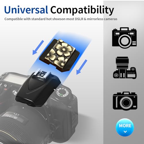 Metal Camera Hot Shoe Cover for DSLR/SLR-Cherry Blossom Bronze Brass