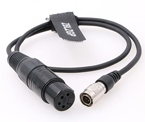 4-Pin XLR Female to Hirose 4-Pin Male 12V DC Out Power Cable for Sony Panasonic Camera LCD TVlogic Monitor Male to Female Straight Cable