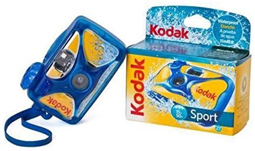 Kodak Sport Waterproof Single Use Camera with Floating Strap and Cloth 1 Pack