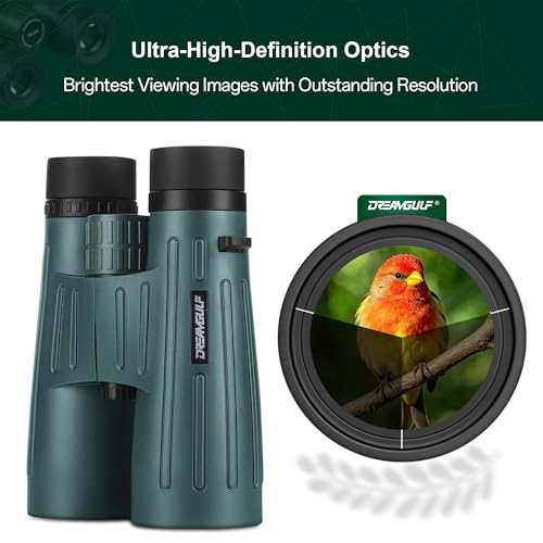 18x56 UHD Binoculars for Adults High Powered with Upgraded Phone Adapter, Wide Field of View Binoculars with Clear Low Light Vision, Lightweight Waterproof Binocular for Bird Watching Travel Cruise Dark Green