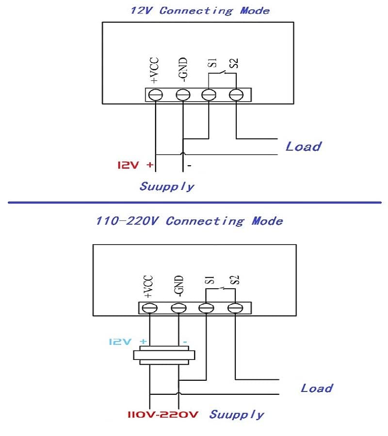 [Australia - AusPower] - Taikuwu W3230 Digital Thermostat 12 V 20 A with LED Display -50 °C to 110 °C, Temperature Controller with Temperature Sensor, High Temperature Alarm for Fridge/Freezer/Heating (1 m Cable) 