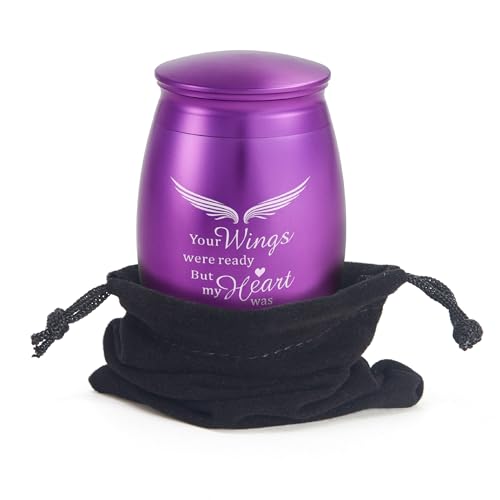 Mini Keepsake Urn for Adult Ashes Female/Mom/Women/Grandma Purple