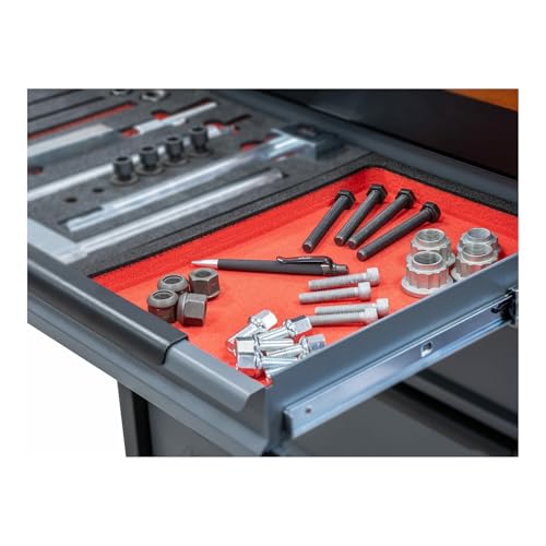 Vigor 2K Foam Insert with Storage Compartment, Pack of 1, V5018 | 38 g, empty soft foam insert, with cut-out, empty compartment, size M, Vigor 2-component soft foam inserts