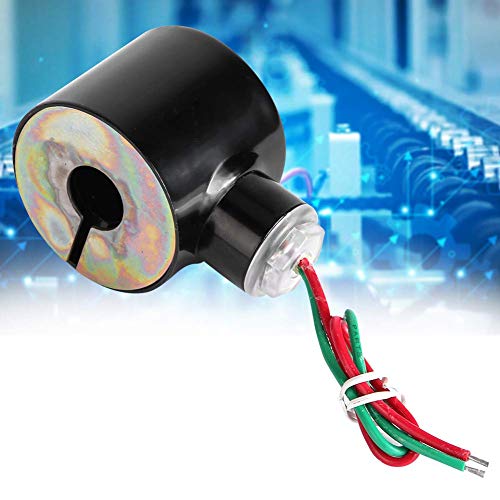 Solenoid Valve Coil AC 220V Normally Closed Copper Coil Internal Thread Direct Motion Accessories Black 2W Industrial Valve