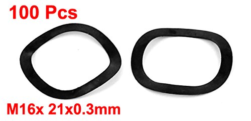 [Australia - AusPower] - uxcell M16 16mm x 21mm x 0.3mm Metal Wavy Wave Crinkle Spring Washers 100pcs 