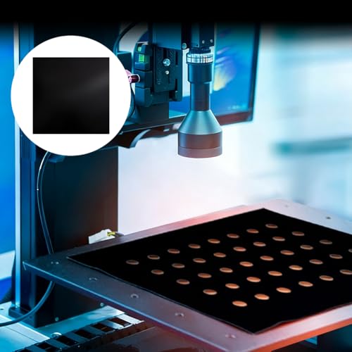 NBEADS 6 Pcs Black Laser Engraving Testing Paper, Self-Adhesive Laser Testing Paper Double-Sided Dimming Paper for Marking Machine and Optical Cutting, 40x40x0.02cm