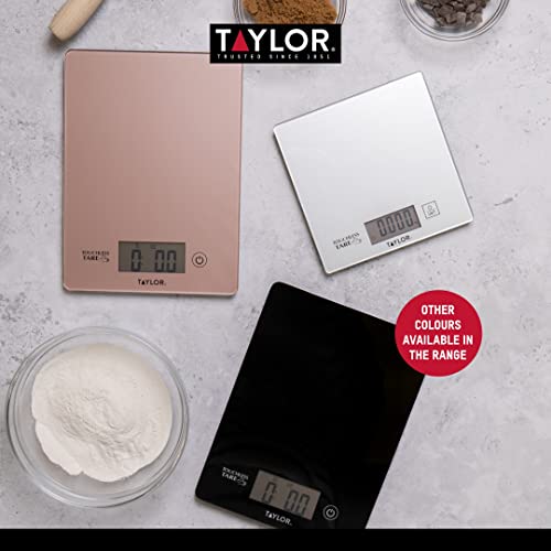 Taylor Pro Digital Cooking Scales with Touchless Tare, For Dry & Liquid Weighing, Gift Boxed, Silver, 5kg / 5000ml Capacity