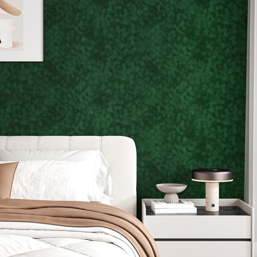15.7"x472" Green Velvet Wallpaper Peel and Stick Soft Mottled Felt Drawer Liner Roll Self Adhesive Velvet Fabric Flocking Liner for Jewelry Drawer Dresser Shelf DIY Art & Crafts Displays 15.7"W x 472"L