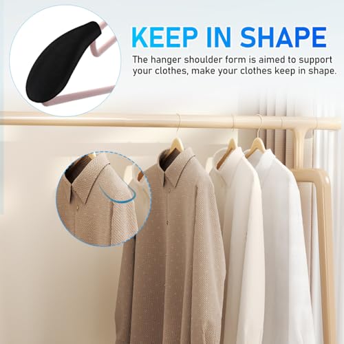 Luxshiny Clothes Hanger Shoulder Pads 10 Pack Foam for Sweaters Coats and Delicate Garments 5.51X1.77X1.18 Inches No Shoulder Bump Hangers for Closet Organization 14.00X4.50X3.00CM
