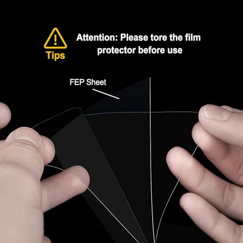6PCS FEP Film Release Films for ELEGOO Saturn 4/Saturn 4 Ultra/Saturn 3/Saturn 2 Resin 3D Printer with 95% Light Transmittance, 273 x 176 x 0.15mm 273x176mm