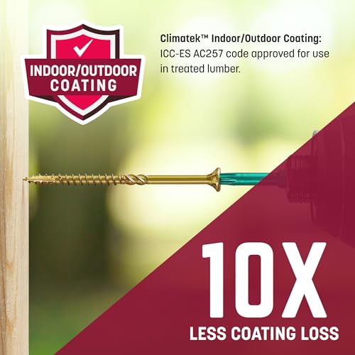 GRK R4 stainless steel #10 x 3-1/8 inch outdoor wood screws, 70-piece box with T-25 bit
