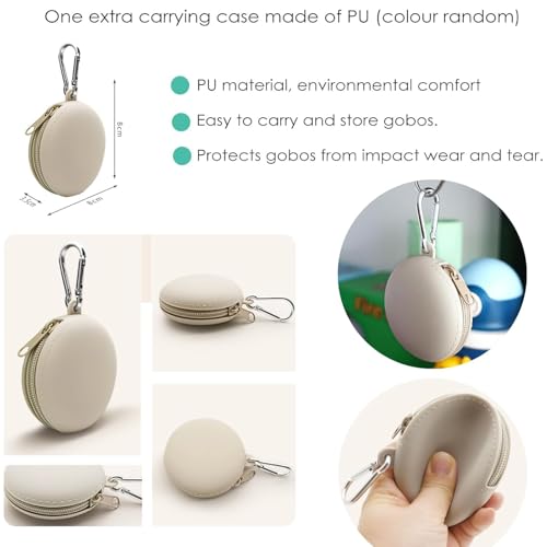 20Pcs Round Gobos Kit for Optical Snoot,66mm/2.6in Metal Plate Patterns Compatible with Godox BFP/BP-SE/OT1/OT1 Pro/Westcott,Custom Gobos Number Series for Birthday Shot/Tiktok etc