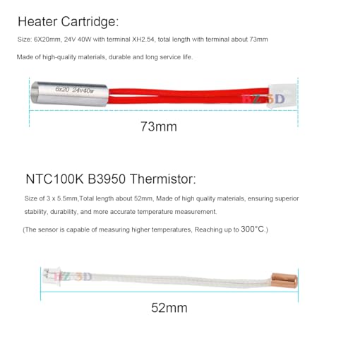 Sprite Extruder/Pro Heater Block Upgrade Hotend Kit,Ender 3 S1 Bi-Metal Heatbreak,MK8 Hardened Steel Nozzle 0.4 for Ender 3 S1,Ender 3 S1 Pro,S1 Plus,CR10 Smart Pro,Sermoon V1,300℃ Hardened Steel Nozzle Kit