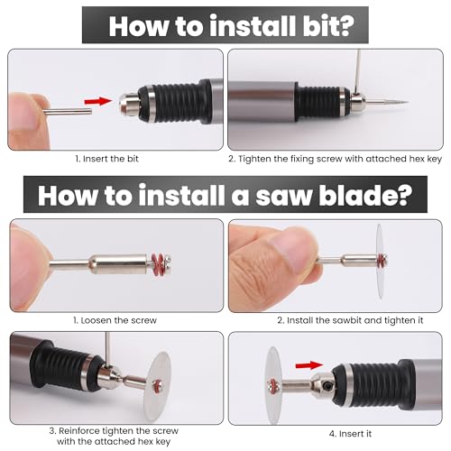 Electric Engraving Pen Kit, Engraving Tool Rechargeable Engraver Machine Silver