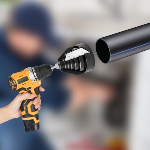 Plastic Pipe Chamfer Tool, Pipe Deburring Tool for 20-63 mm Plastic Pipes, PE PPR Pipe Chamfer Tool, Hand Deburring for Chamfering and Deburring Pipe Edges, for PVC, PP, PE, PPR Pipes