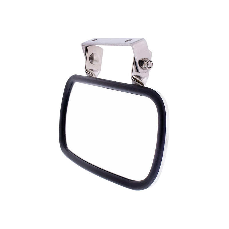 [Australia - AusPower] - United Pacific 43001 Stainless Steel Rectangular Convex Mirror w/U-Bracket for Cars, Trucks, Boats, Tractors, Forklifts, Improves Visibility – 1 Unit 