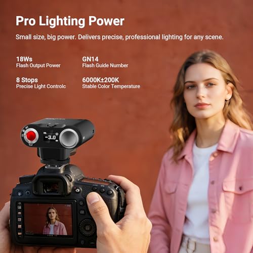 NEEWER Z160U-N Camera Flash Speedlite Compatible with Nikon, Compatible with Godox, 18Ws GN14 6000K TTL 1/8000 HSS On Camera Flash Light with USB C 1100mAh Battery 1.4s Recycle 1100 Full Power Flashes