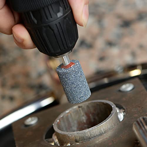 QUARKZMAN Set of 6 sanding pins, 16 mm, corundum grinding attachment | For cordless screwdrivers, cylindrical handle diameter 6 mm, professional polishing accessories for grinding, polishing