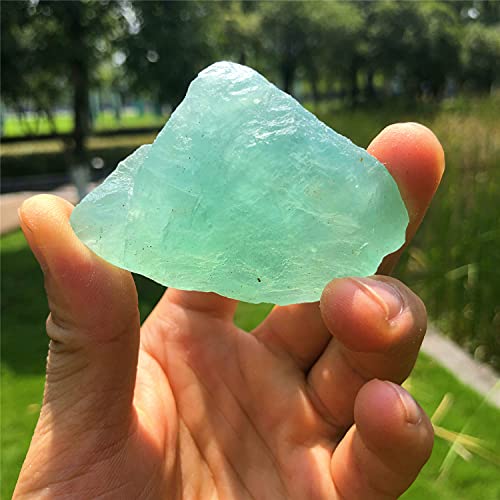 Zenkeeper 1Lb Green Fluorite Crystal Rocks Raw Stones for Tumbling, Green Natural Fluorite Crystals Bulk Rough Gemstone for Jewelry Making, Healing, Meditation, Sculpture