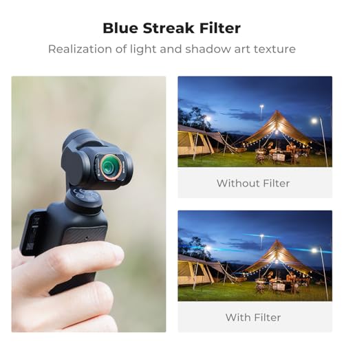 K&F CONCEPT 4 Pack Magnetic Effect Filter Set Black Diffusion 1/4 & Blue Streak & LPR & Star Filter
