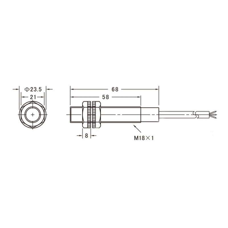 [Australia - AusPower] - Baomain Photoelectric Sensor E3F-R2NK Retroreflective Optical Sensor Switch DC 10-30V NPN NO Sensing Distance 2m with Reflector Panel 