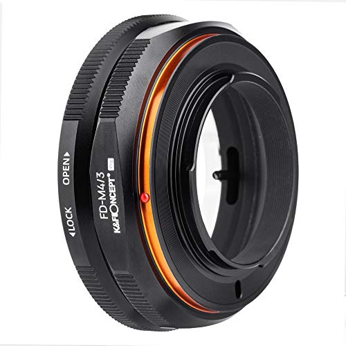 K&F Concept FD to M4/3 Lens Mount Adapter Ring Compatible for Canon FD Lens to Micro Four Thirds M43 Olympus Pen and Panasonic Lumix Cameras with Matting Varnish Design