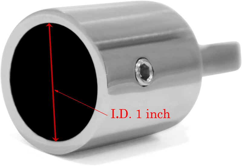 4 PCS Bimini Top Eye End Cap Tube Canopy Hardware Fitting Marine 316 Stainless Steel Fits 7/8 or 1'' OD Round Tubing 1 INCH