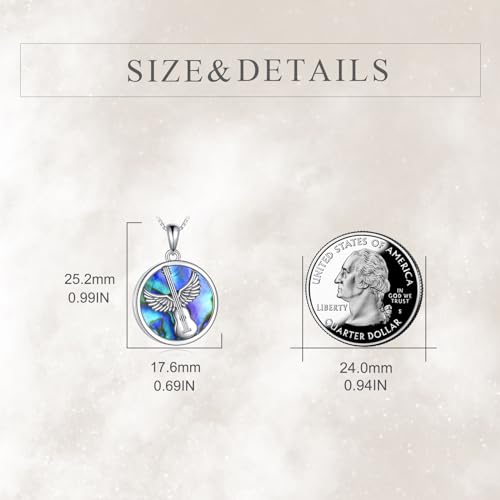 YFN Guitar Urn Necklaces for Ashes for Women Sterling Silver Abalone Shell Cremation Necklace Jewelry for Loved Ones urn 3