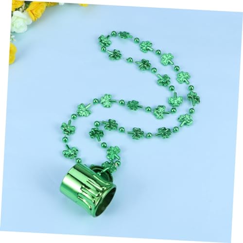 jojofuny 12pcs Saint Patrick Day Clover Necklace Creative Beautiful Necklace for Party Festival Club Clover