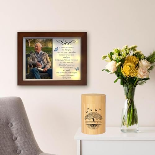RIPFEVURN Small Urns for Human Ashes Keepsake 3 Inch Tree of Life Mini Cremation Urns for Ashes Adult Female Male Bamboo Scattering Tubes Urns for Ashes Holder for Women Men Tree of Life Pattern 2