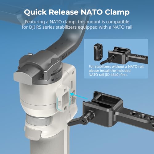 SmallRig Camera Monitor Mount w/Quick Release NATO Clamp, Cold Shoe Mount Classic